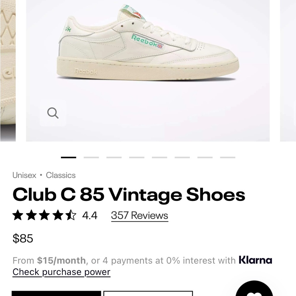 Reebok Club C 85 Vintage 13M/14.5W